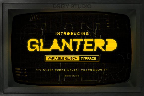 Discover Glanterd: A Glitch Font for Creative Publishing