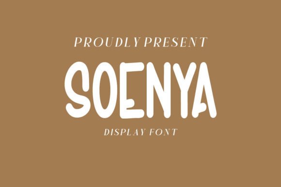 Soenya: A Handwritten Display Font for Creative Branding