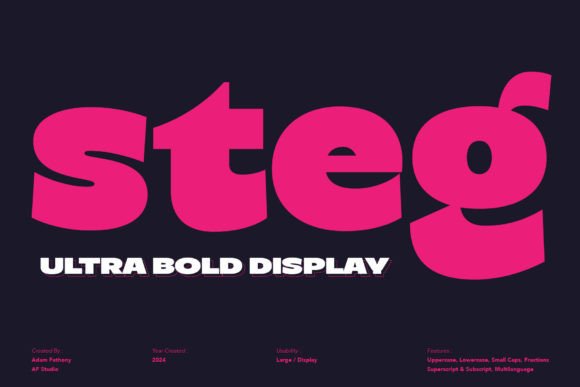 Steg: A Bold Font for Eye-Catching Branding