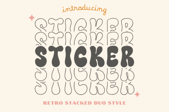 Sticker Stacked: A Retro Duo Font for Editorial Flair