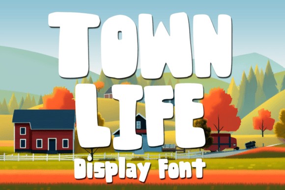 Town Life: A Bold and Playful Display Font for Creative Projects